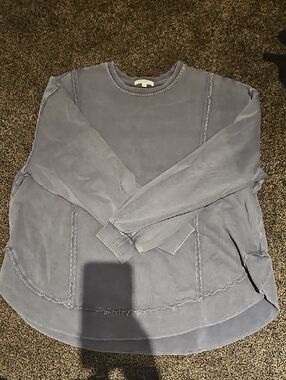 Z SUPPLY Washed Slate Crewneck Sweatshirt - Relaxed Fit